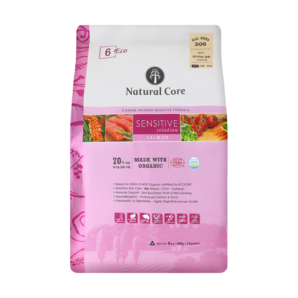 네츄럴코어 에코 6 센시티브 솔루션 연어 중간알갱이